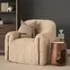 Cove Brown Round Sculptural Open Side Table