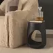 Cove Black Round Sculptural Open Side Table