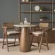 Allyson Medium Brown and Pink 32" Round Marble Top Bistro Table