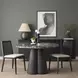 Marilyn Black and White 48" Round Marble Top Dining Table