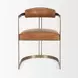 Hollyfield I Brown Upholstered Dining Chair with Nailhead Trim