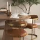 Hollyfield I Brown Upholstered Dining Chair with Nailhead Trim