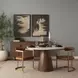 Hollyfield I Brown Upholstered Dining Chair with Nailhead Trim