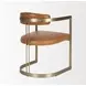 Hollyfield I Brown Upholstered Dining Chair with Nailhead Trim