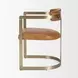 Hollyfield I Brown Upholstered Dining Chair with Nailhead Trim