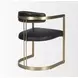 Hollyfield II Black Upholstered Dining Chair with Nailhead Trim
