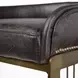 Hollyfield II Black Upholstered Counter Height Stool with Nailhead Trim