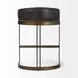 Hollyfield II Black Upholstered Counter Height Stool with Nailhead Trim