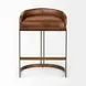 Hollyfield II Brown Upholstered Counter Height Stool