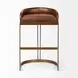Hollyfield II Brown Upholstered Barstool