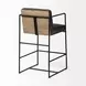 Stamford Black Upholstered Counter Height Stool