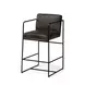 Stamford Black Upholstered Counter Height Stool