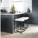 Frodo White Upholstered Barstool
