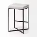 Frodo White Upholstered Barstool