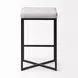 Frodo White Upholstered Barstool
