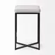 Frodo White Upholstered Barstool