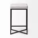 Frodo White Upholstered Barstool