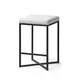 Frodo White Upholstered Barstool