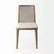 Clara Cream and Brown Performance Fabric Dining Chair
