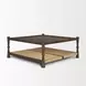 Bondi Dark Brown and Natural Square Coffee Table