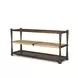 Bondi Dark Brown and Natural Rectangular Console Table