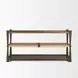 Bondi Dark Brown and Natural Rectangular Console Table