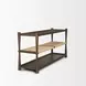 Bondi Dark Brown and Natural Rectangular Console Table