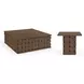 Trellyn Dark Brown Square Occassional Table Set