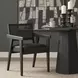 Reid Black Upholstered Dining Armchair