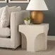 Bunda Ivory Square Concrete Top Accent Table