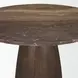 Allyson Dark Brown and Cappuccino 42" Round Marble Top Dining Table