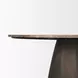 Allyson Dark Brown and Cappuccino 54" Round Marble Top Dining Table
