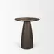Allyson Dark Brown and Cappuccino 32" Round Marble Top Dining Table