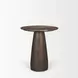 Allyson Dark Brown and Cappuccino 32" Round Marble Top Dining Table