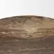 Allyson Dark Brown and Cappuccino 32" Round Marble Top Dining Table