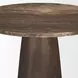 Allyson Dark Brown and Cappuccino 32" Round Marble Top Dining Table