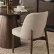 Allyson Dark Brown and Cappuccino 42" Round Marble Top Dining Table