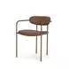 Parker Brown Leather Upholstered Dining Chair