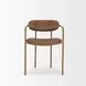 Parker Brown Leather Upholstered Dining Chair
