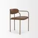 Parker Brown Leather Upholstered Dining Chair