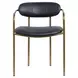 Parker Black Upholstered Dining Chair Set of 2