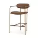 Parker Brown Leather Upholstered Counter Height Stool