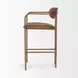 Parker Brown Leather Upholstered Counter Height Stool