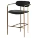 Parker Black Upholstered Counter Height Stool