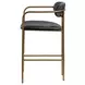 Parker Black Upholstered Counter Height Stool
