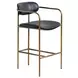 Parker Black Upholstered Counter Height Stool
