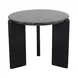 Rumer Black Round Marble Top Side Table