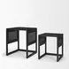 Grier Black Square Nesting Accent Table Set of 2