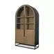 Sloan Light Brown and Black 2 Door Curio Cabinet