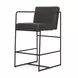 Stamford Charcoal Leather Upholstered Counter Height Stool